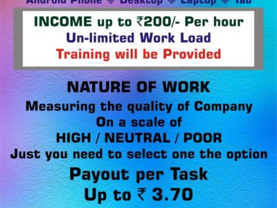 Survey Job | Make Income Rs. 200/- per day |1117| Simple survey task
